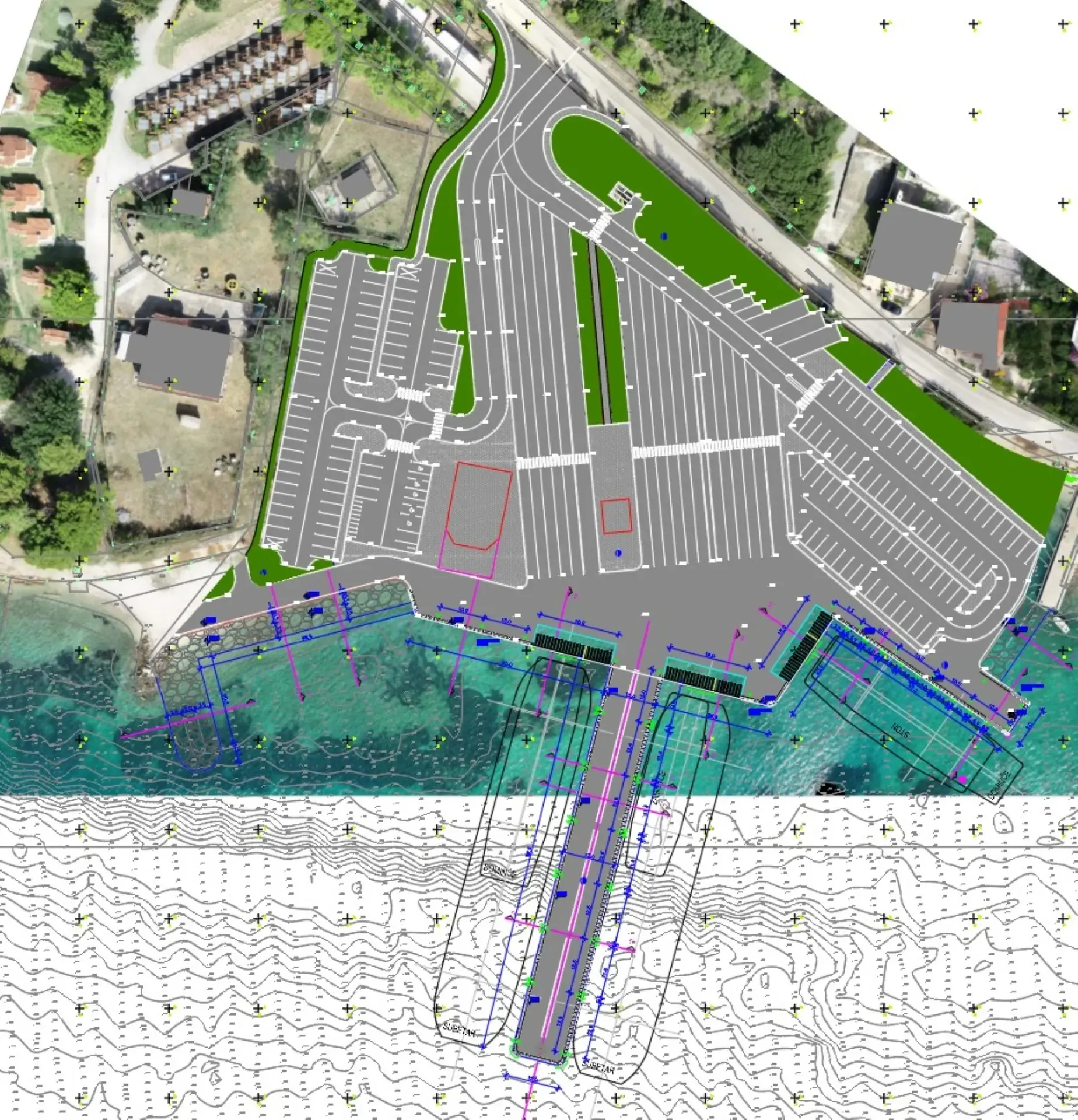 Luka otvorena za javni promet Perna – trajektno pristanište — prikaz 1