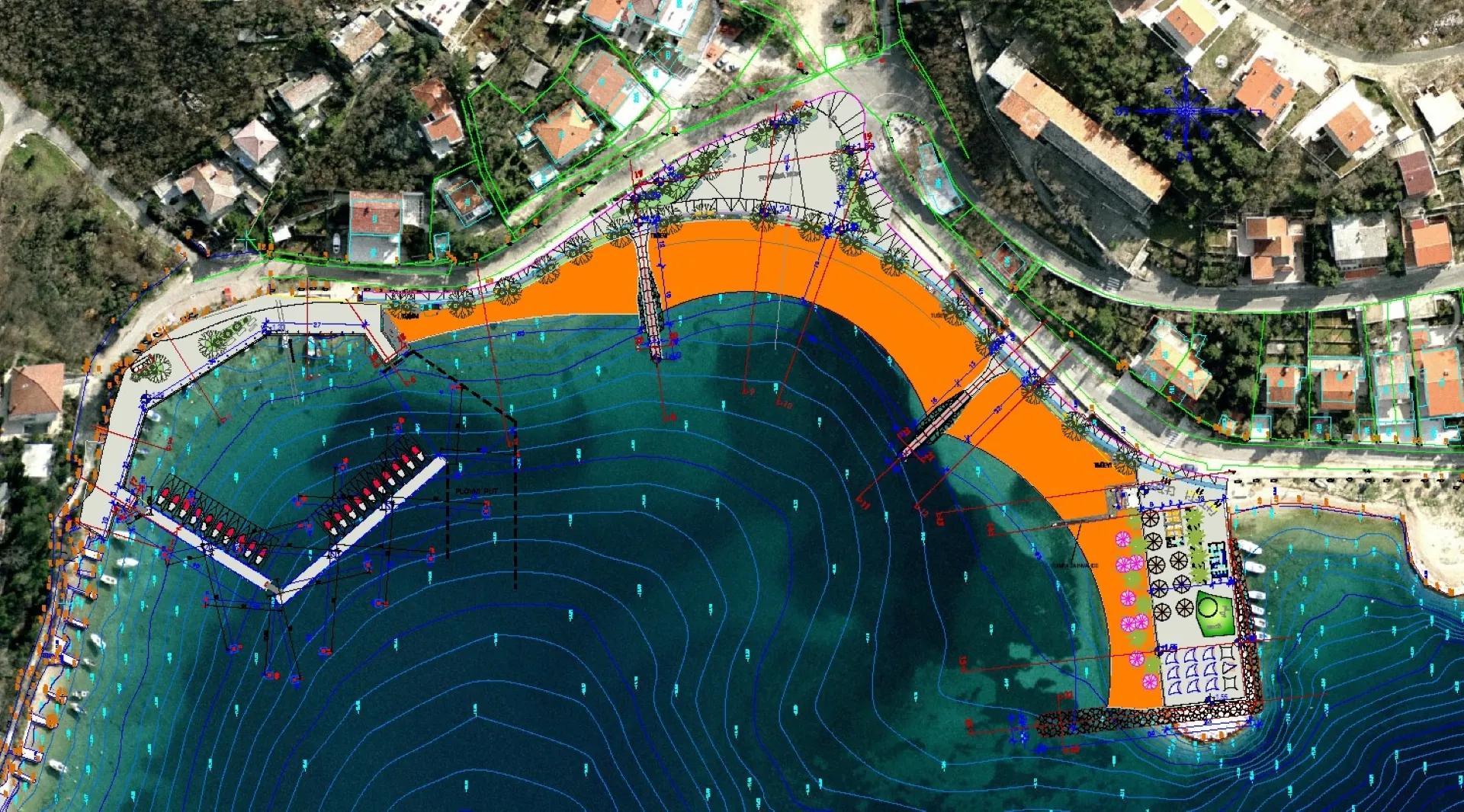 Uređenje plaže Jadranovo centar (Grabrova) i izgradnja privezišta — prikaz 1